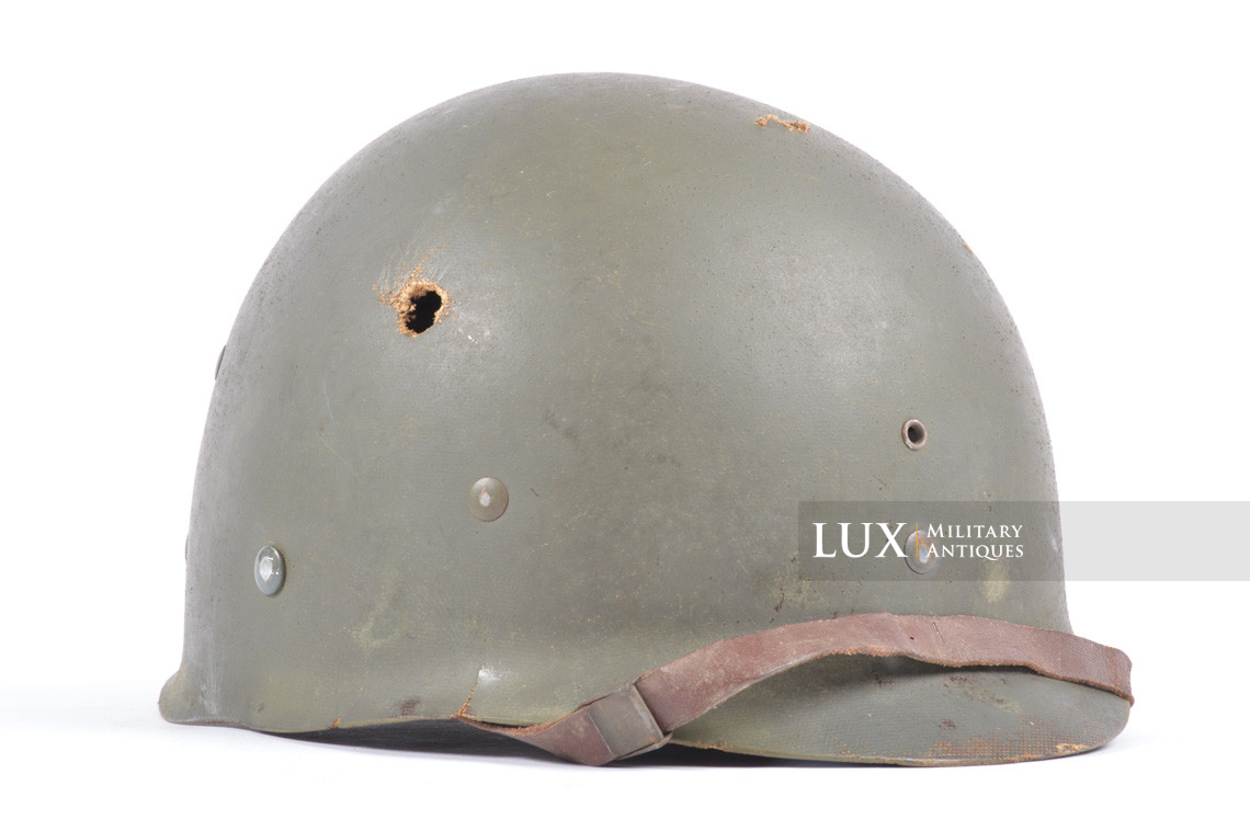 Early USM1 fixed bale battle damaged helmet set, « Saint-Clair » - photo 38
