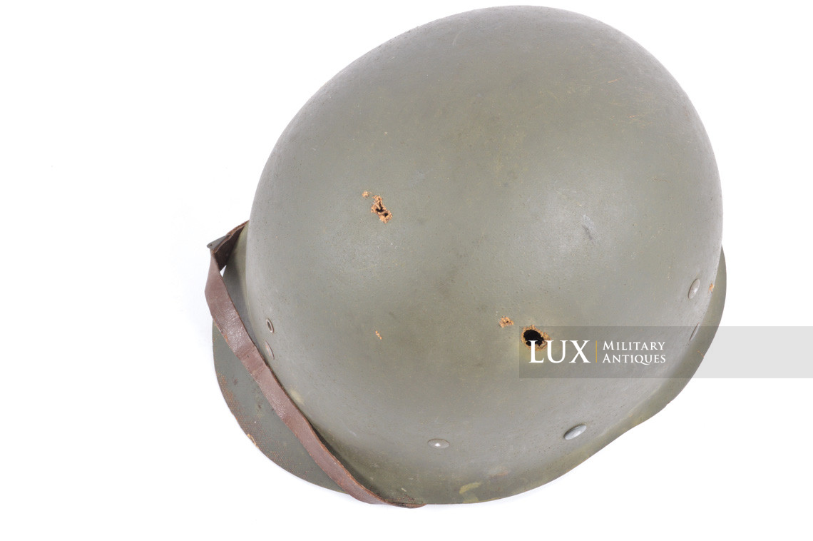 Early USM1 fixed bale battle damaged helmet set, « Saint-Clair » - photo 40