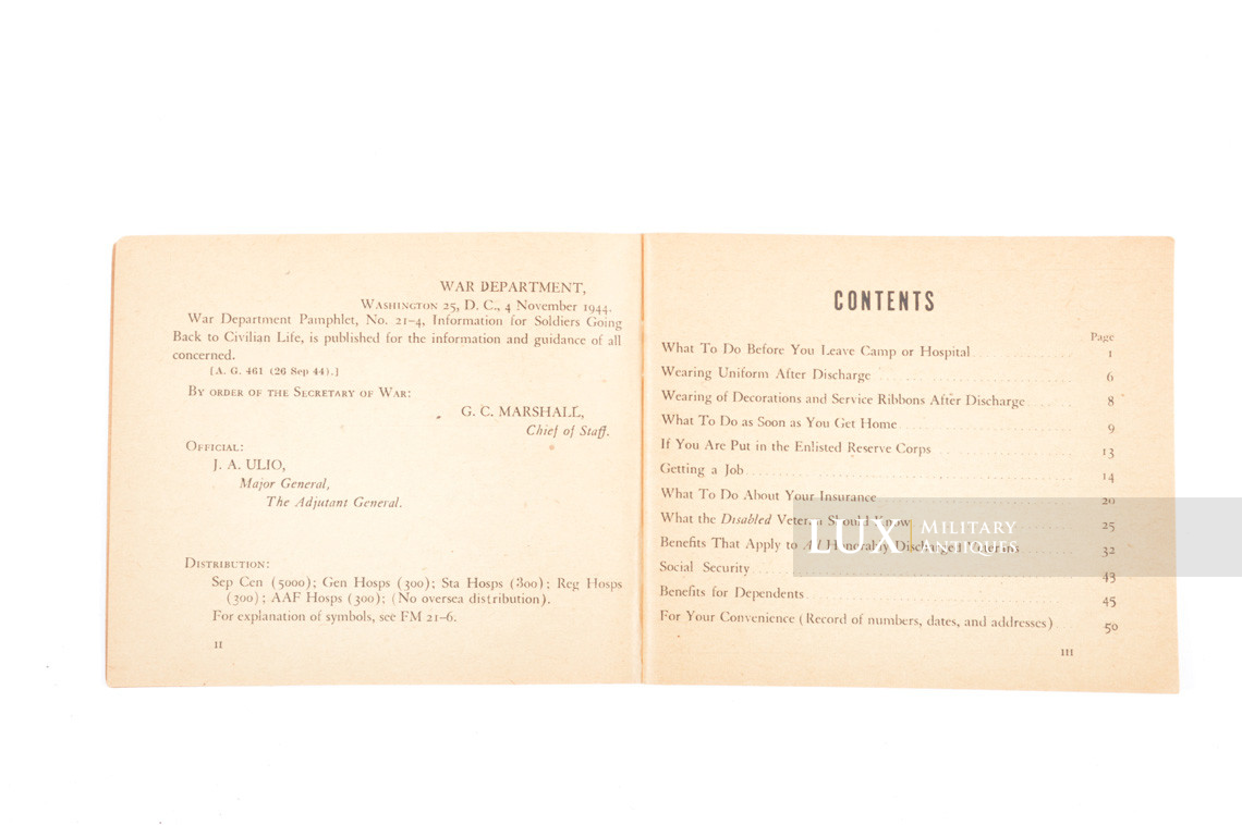 US ARMY booklet, « Going back to civilian life » - photo 8