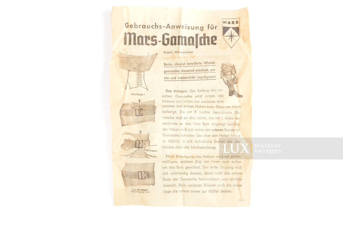 German Gebirgsjäger puttees, « Mars - Gamasche - photo 11