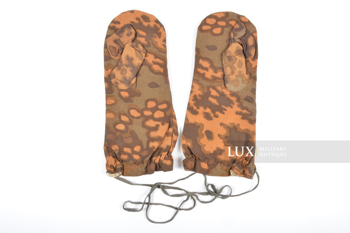 Waffen-SS oak leaf « B » pattern camouflage / white reversible winter gloves - photo 7