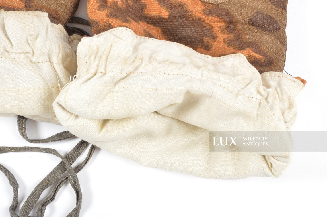 Waffen-SS oak leaf « B » pattern camouflage / white reversible winter gloves - photo 9