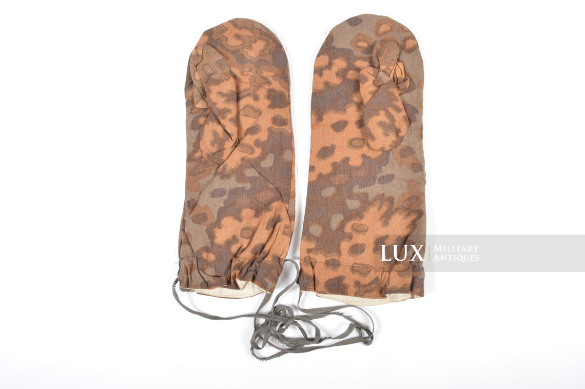 Waffen-SS oak leaf « B » pattern camouflage / white reversible winter gloves - photo 7