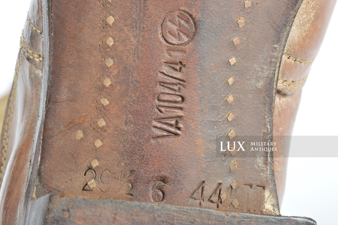 Waffen-SS tropical service issue high boots, « VA 104/41 SS » - photo 17