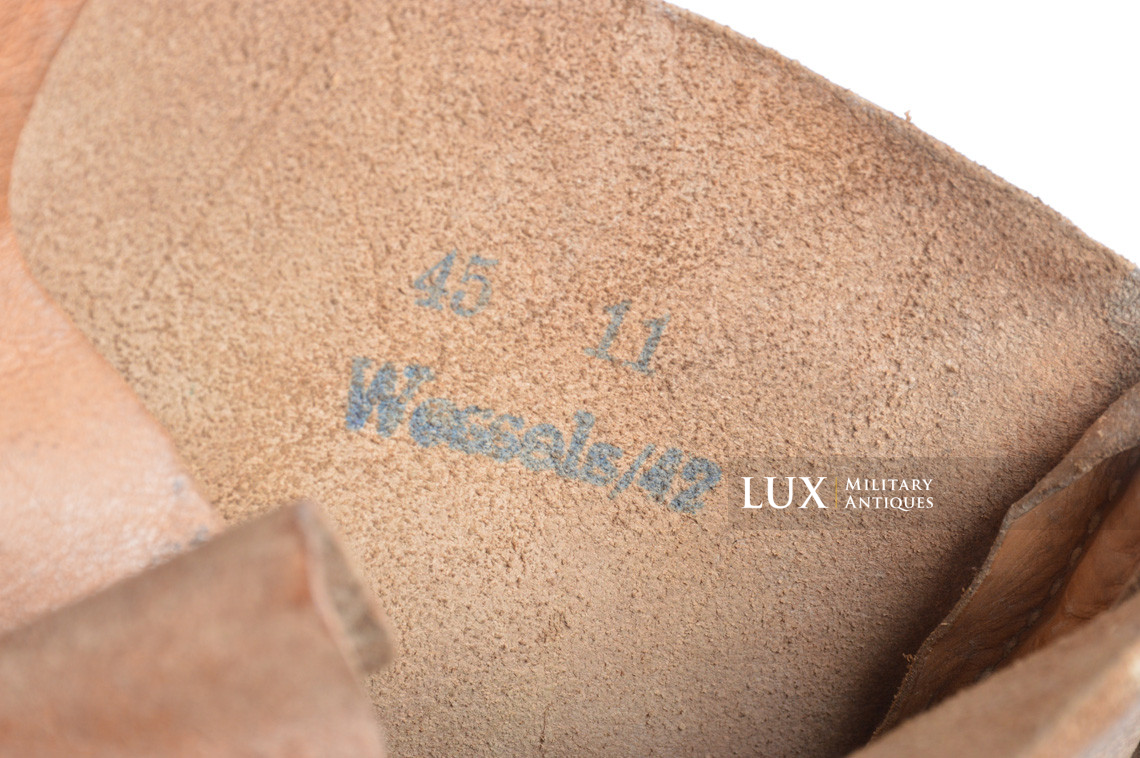 Unissued Waffen-SS mountain trooper’s ankle boots, « Wefsels » - photo 26