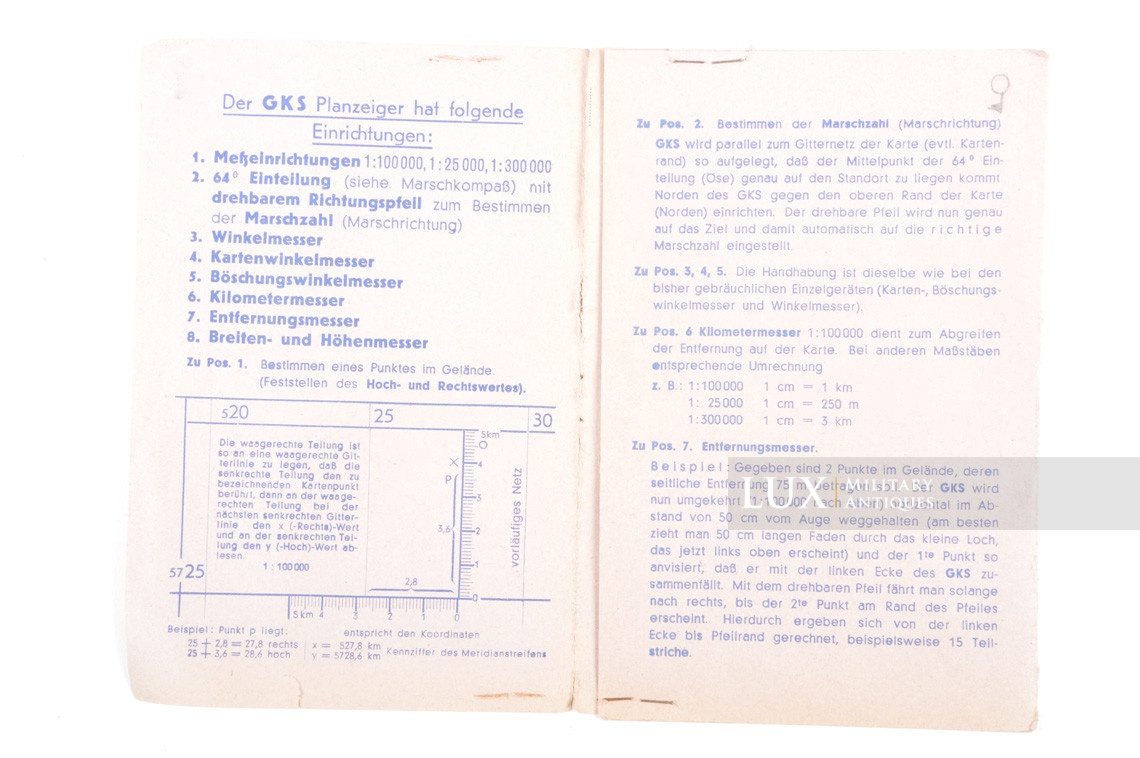 German maps reading instrument « GKS PLANZEIGER », model Z - photo 10