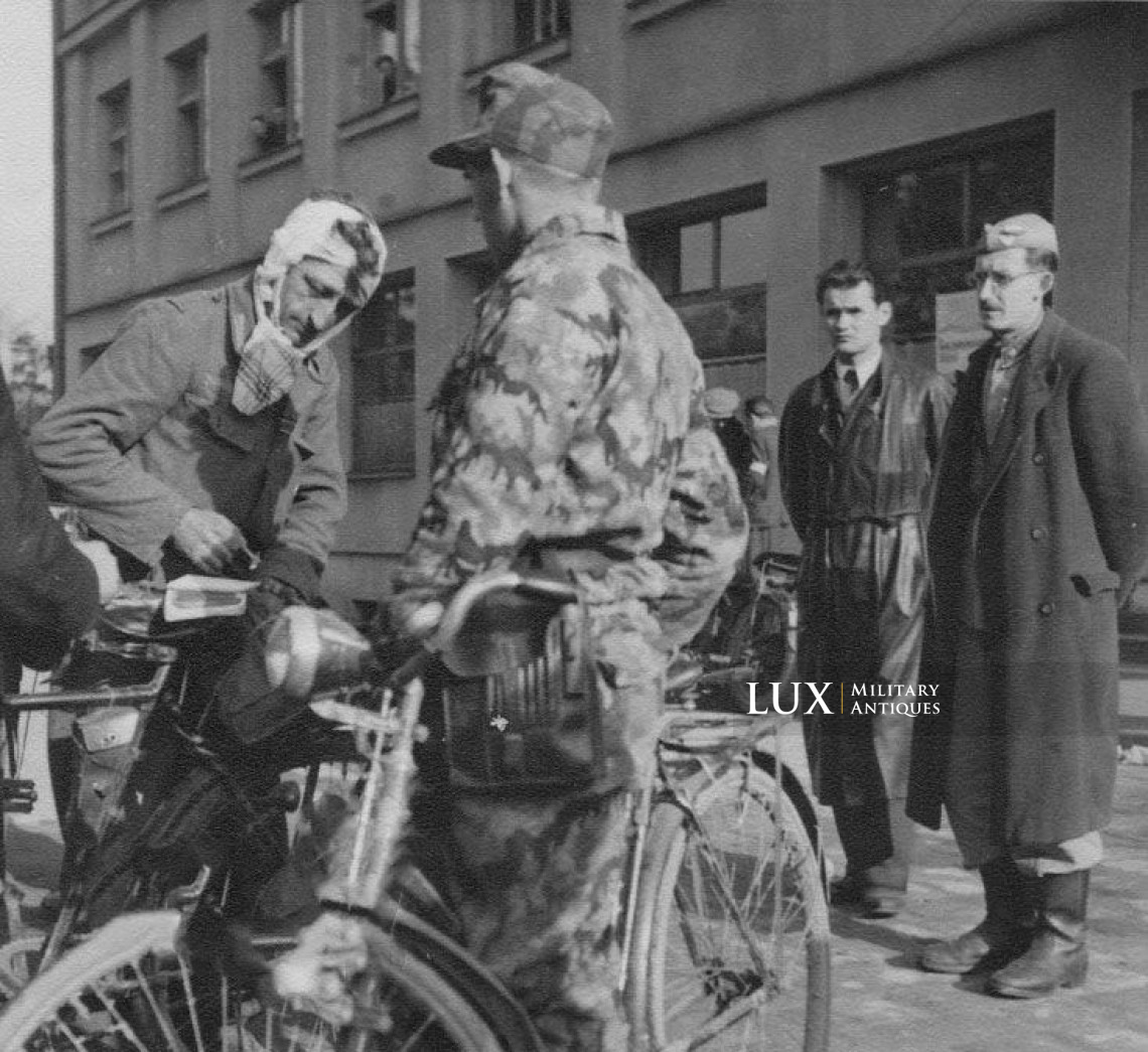 Très rare pantalon allemand fin de guerre camouflé, « Leibermuster » - photo 7