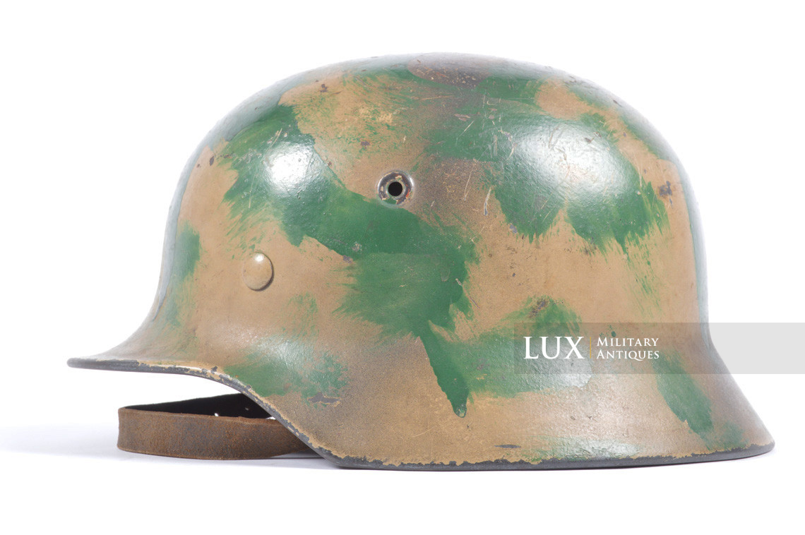 Casque allemand M40 Luftwaffe camouflé trois tons, « unique » - photo 4