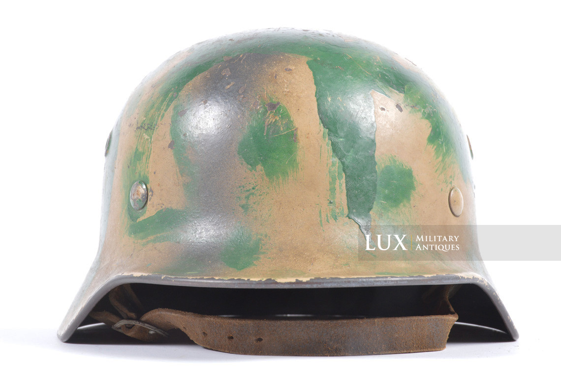 Casque allemand M40 Luftwaffe camouflé trois tons, « unique » - photo 8