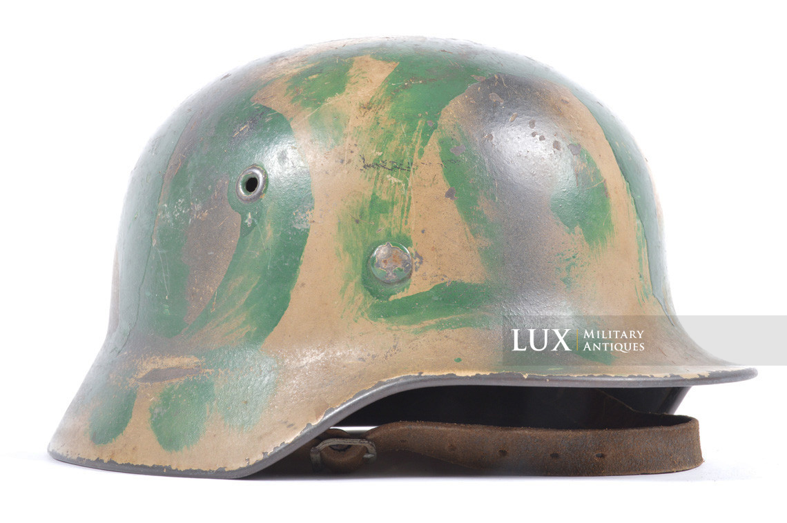 Casque allemand M40 Luftwaffe camouflé trois tons, « unique » - photo 9