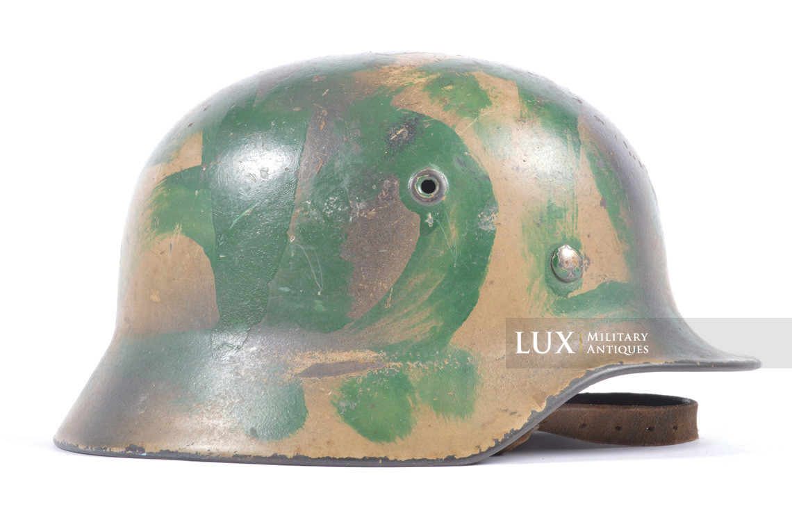 Casque allemand M40 Luftwaffe camouflé trois tons, « unique » - photo 10