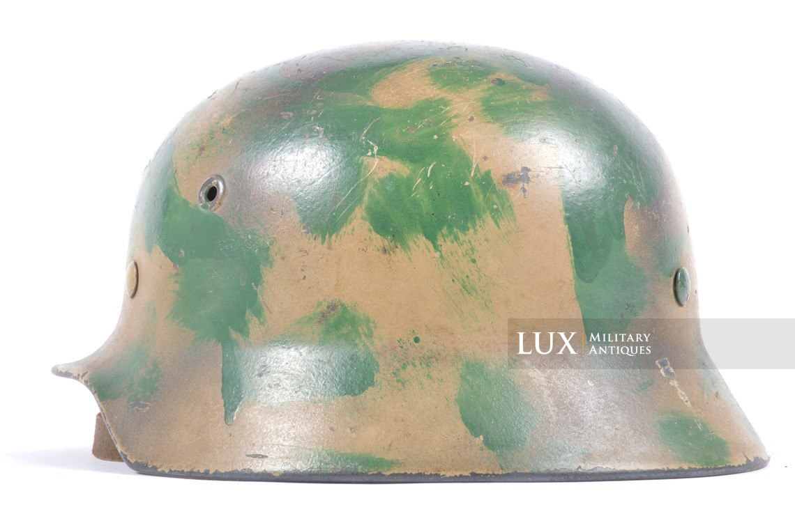 Casque allemand M40 Luftwaffe camouflé trois tons, « unique » - photo 13