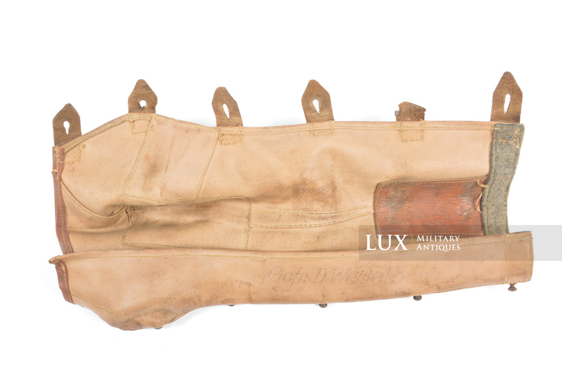 Très rare housse de protection pour Mauser 98k en toile cirée jaune sable nominative, « dyo42 » - photo 15
