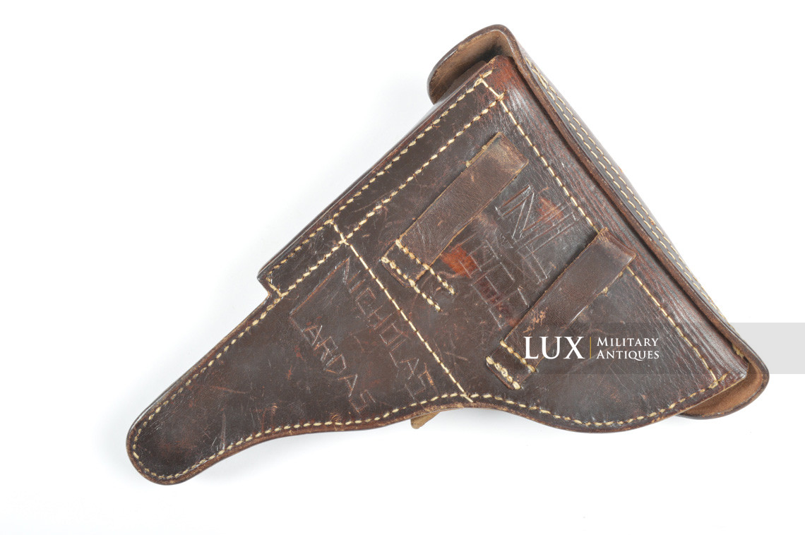 Early P08 holster in chocolate brown leather, « 1940 » - photo 8