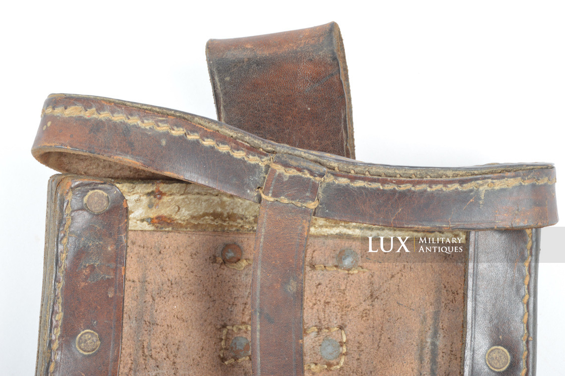 Rare porte pelle pliant allemand précoce en cuir brun, « epf 1941 » - photo 8