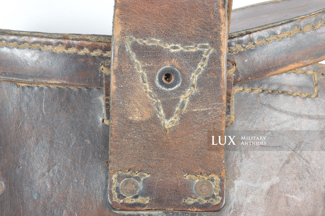 Rare porte pelle pliant allemand précoce en cuir brun, « epf 1941 » - photo 13