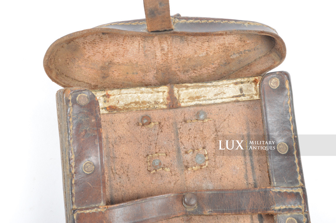 Rare porte pelle pliant allemand précoce en cuir brun, « epf 1941 » - photo 17