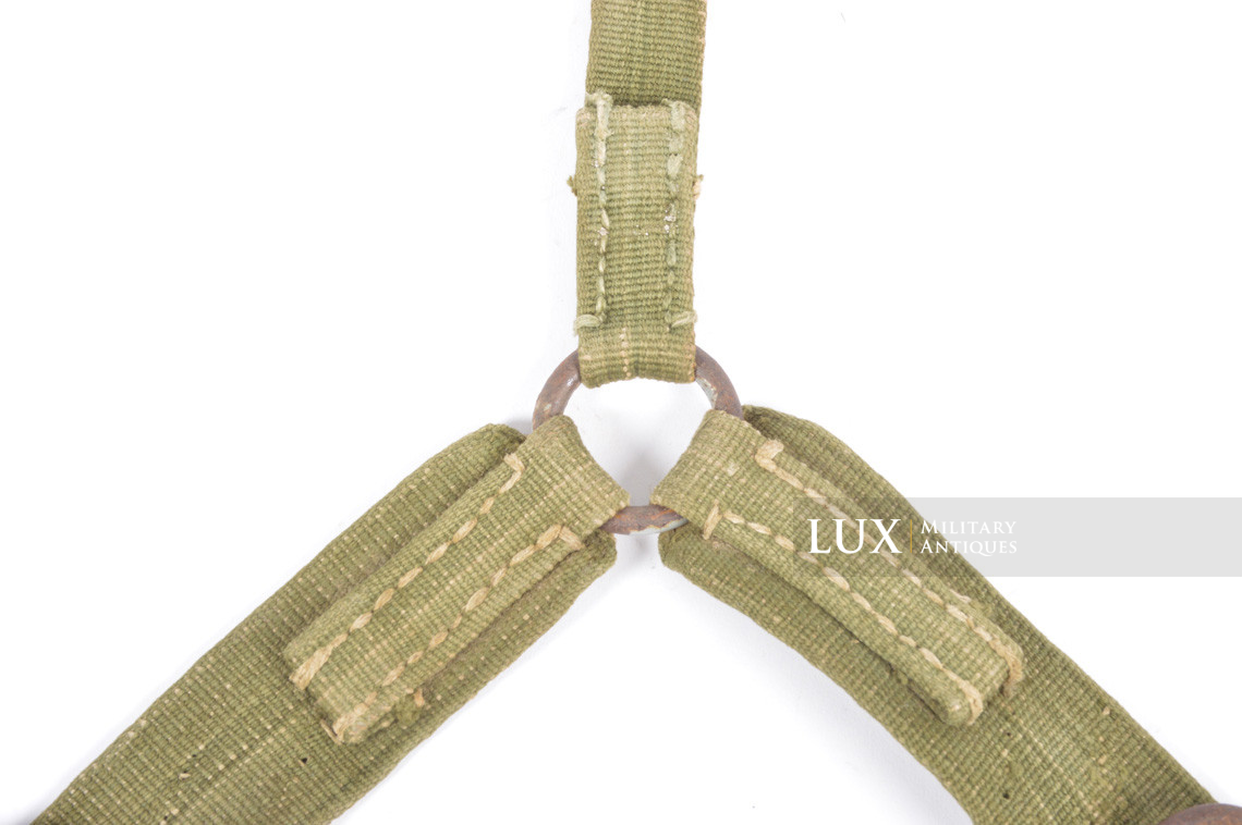 Early set of German tropical green web light Y-straps, « DAK » - photo 10