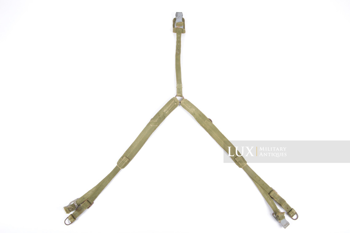 Early set of German tropical green web light Y-straps, « DAK » - photo 17