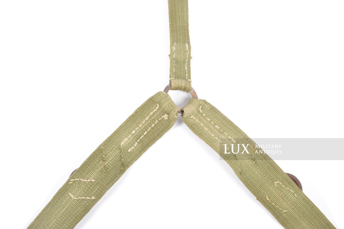 Early set of German tropical green web light Y-straps, « DAK » - photo 20