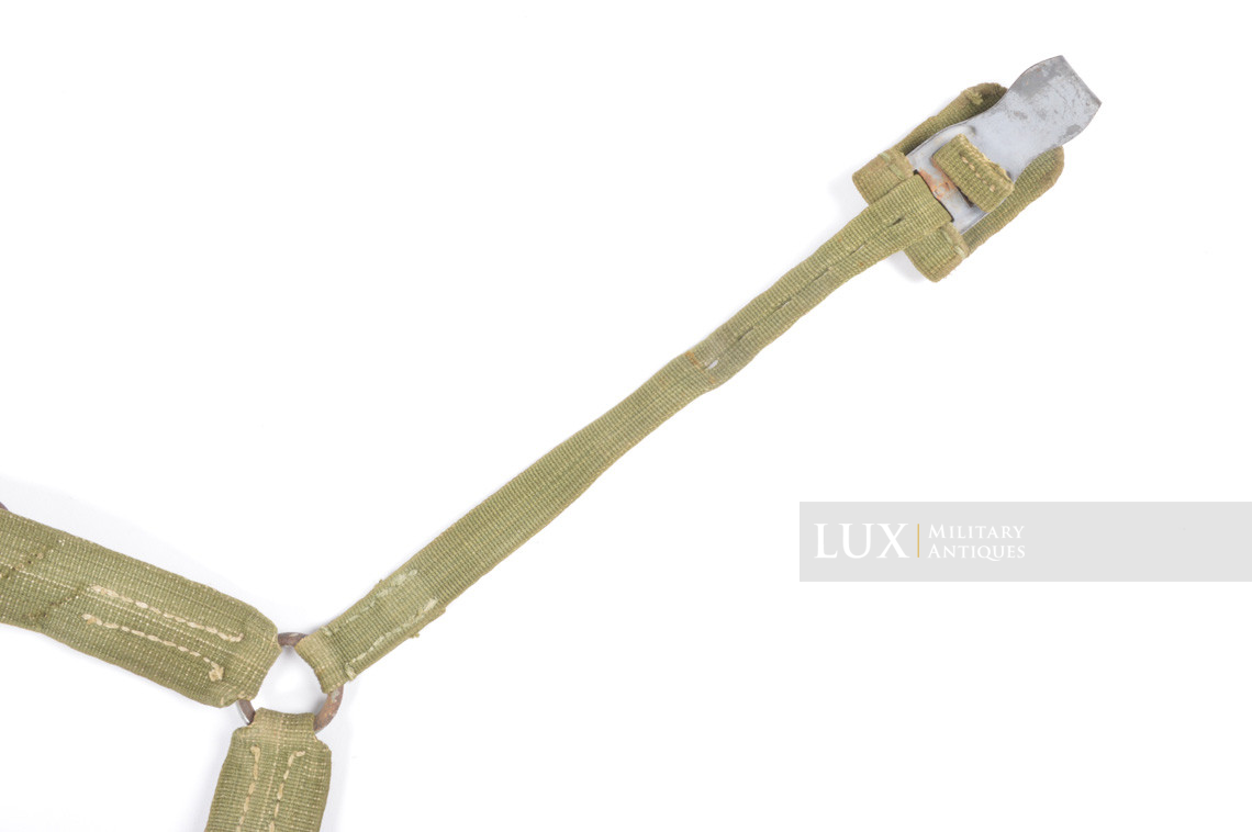 Early set of German tropical green web light Y-straps, « DAK » - photo 23