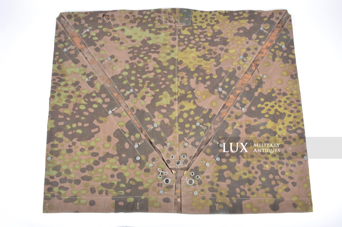 Early Waffen-SS camouflage shelter quarter/poncho, named, « plane tree 1 / lateral » - photo 4