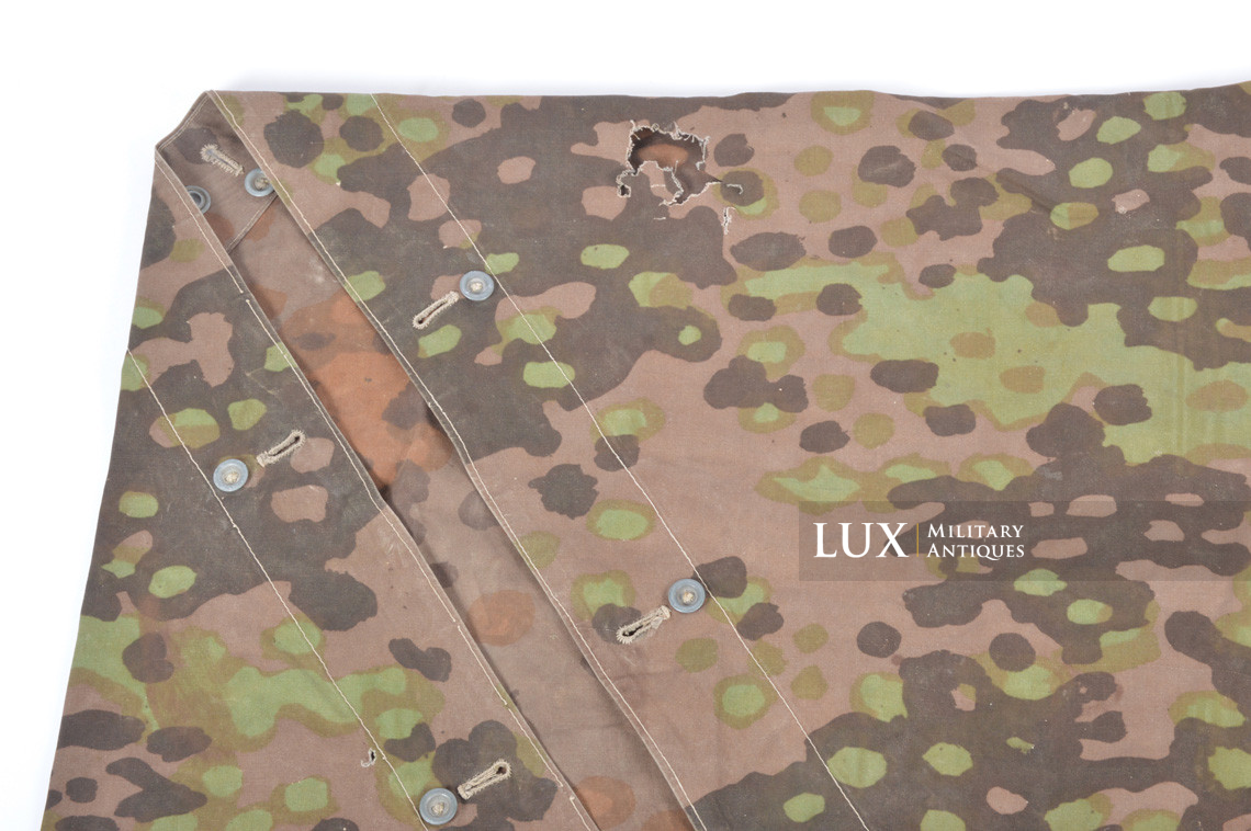 Early Waffen-SS camouflage shelter quarter/poncho, named, « plane tree 1 / lateral » - photo 9