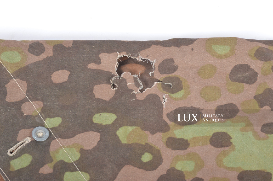 Early Waffen-SS camouflage shelter quarter/poncho, named, « plane tree 1 / lateral » - photo 10