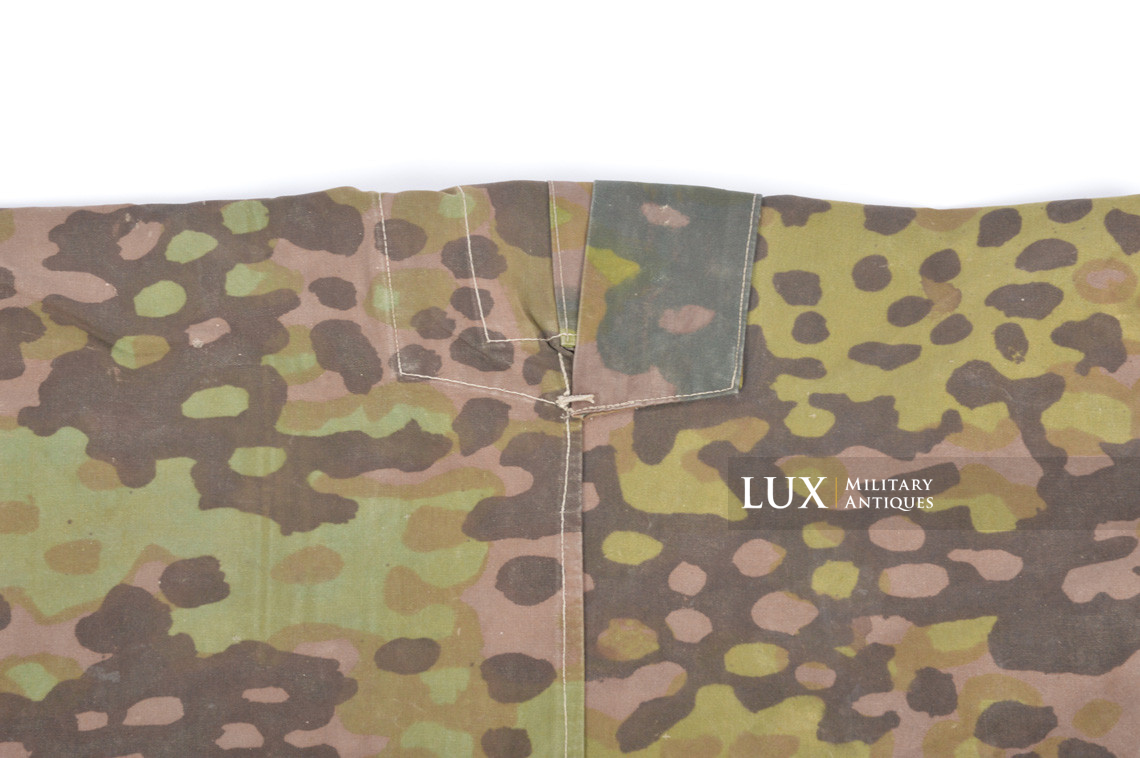 Early Waffen-SS camouflage shelter quarter/poncho, named, « plane tree 1 / lateral » - photo 11