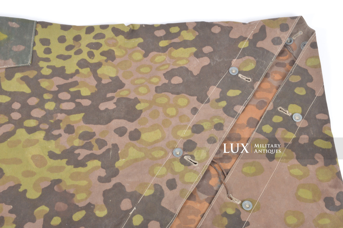 Early Waffen-SS camouflage shelter quarter/poncho, named, « plane tree 1 / lateral » - photo 12