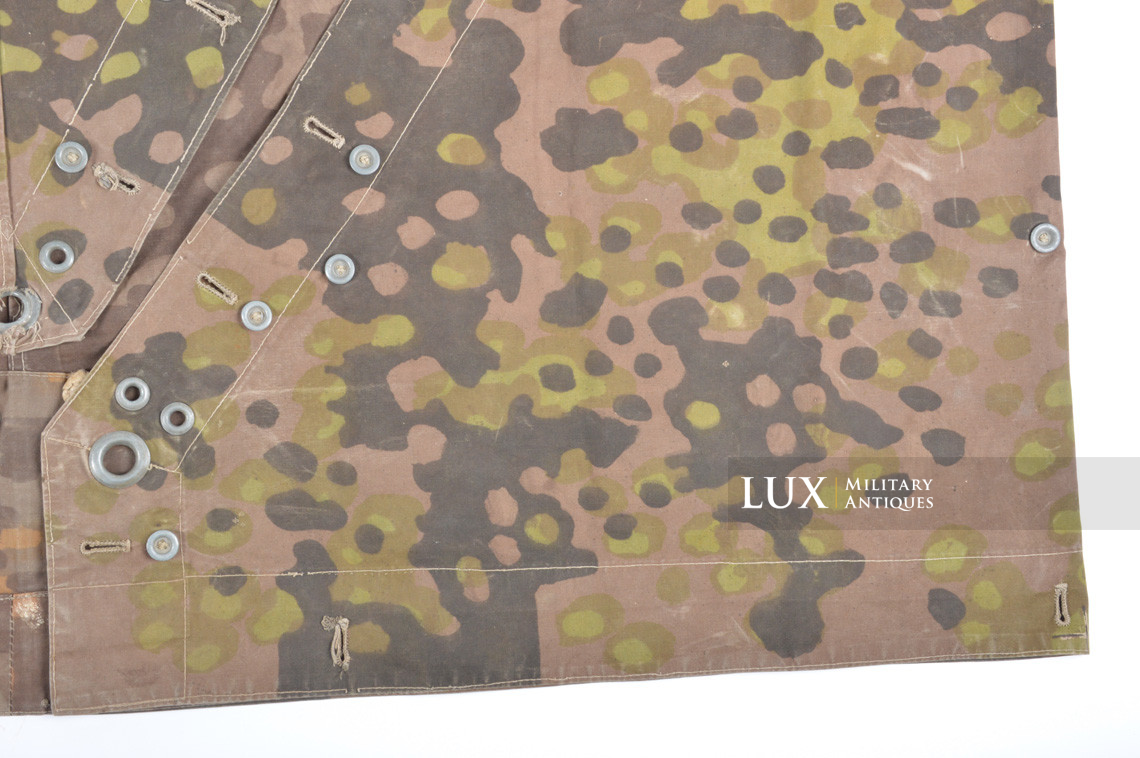 Early Waffen-SS camouflage shelter quarter/poncho, named, « plane tree 1 / lateral » - photo 14