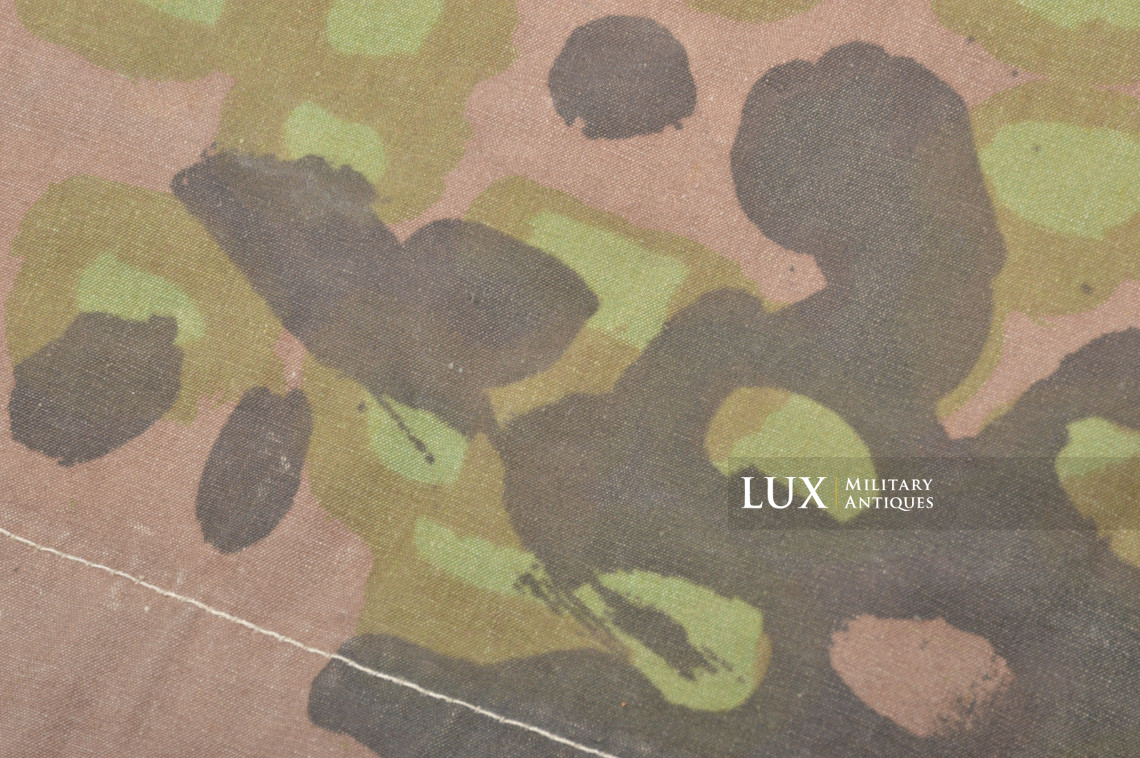 Early Waffen-SS camouflage shelter quarter/poncho, named, « plane tree 1 / lateral » - photo 16