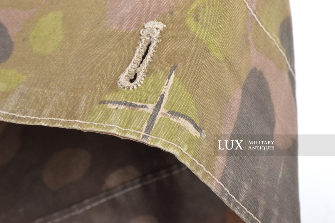 Early Waffen-SS camouflage shelter quarter/poncho, named, « plane tree 1 / lateral » - photo 17