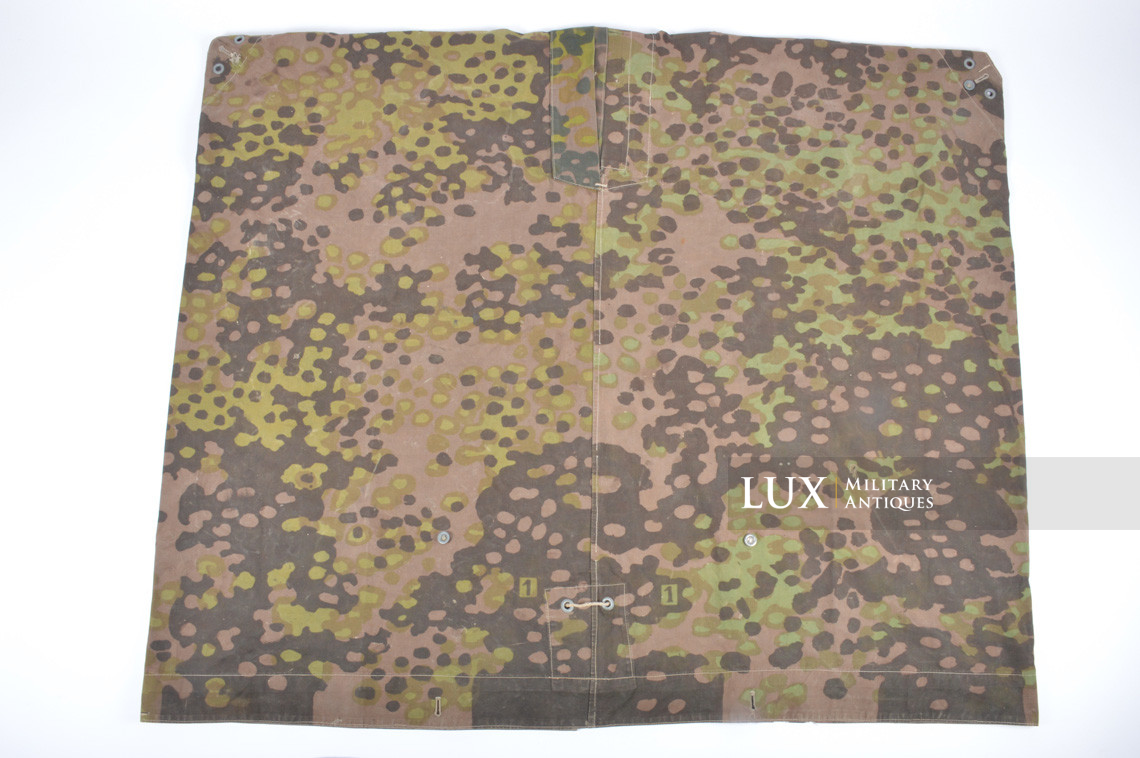Early Waffen-SS camouflage shelter quarter/poncho, named, « plane tree 1 / lateral » - photo 18