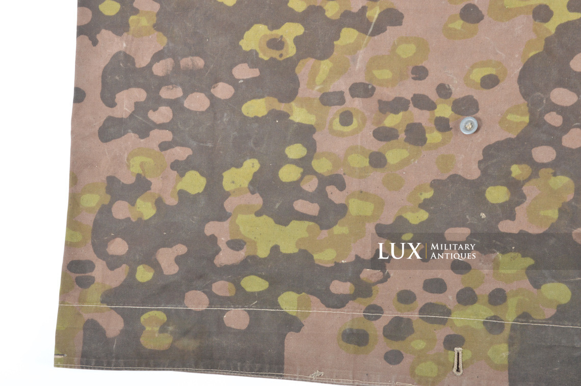 Early Waffen-SS camouflage shelter quarter/poncho, named, « plane tree 1 / lateral » - photo 20