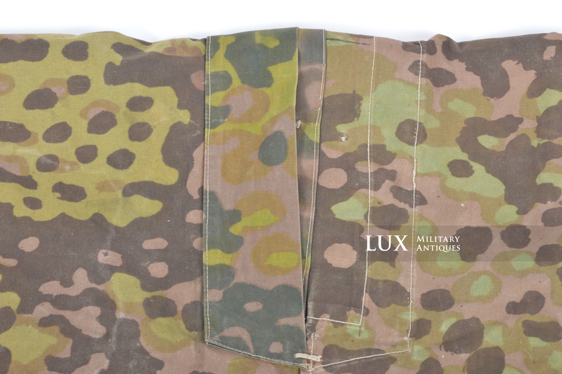 Early Waffen-SS camouflage shelter quarter/poncho, named, « plane tree 1 / lateral » - photo 23