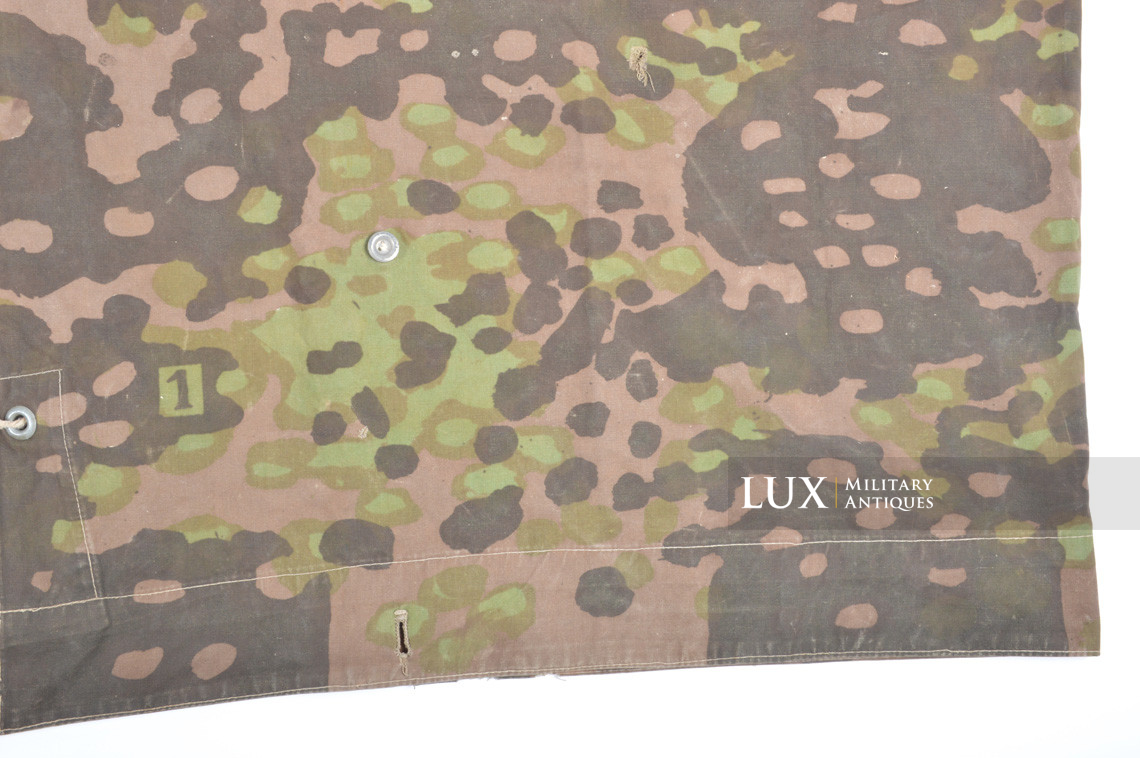 Early Waffen-SS camouflage shelter quarter/poncho, named, « plane tree 1 / lateral » - photo 26