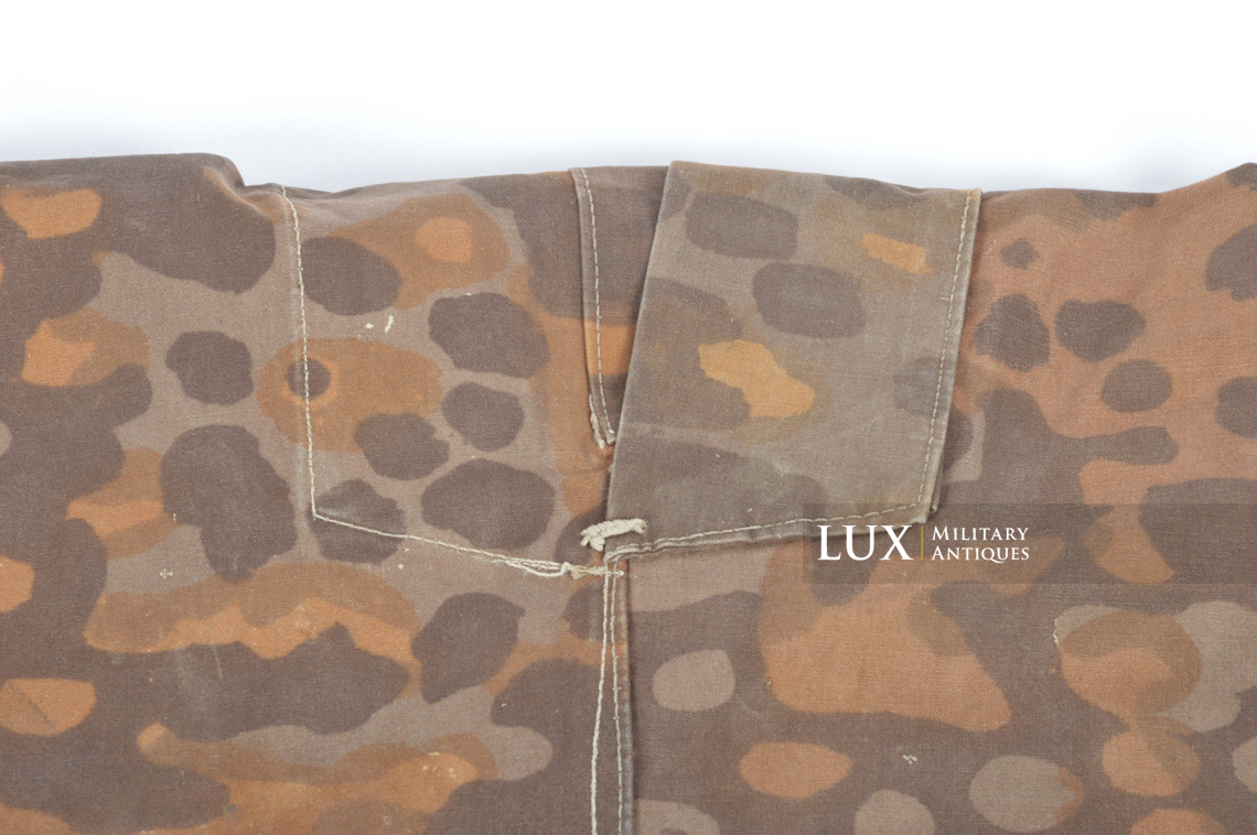Early Waffen-SS camouflage shelter quarter/poncho, named, « plane tree 1 / lateral » - photo 33