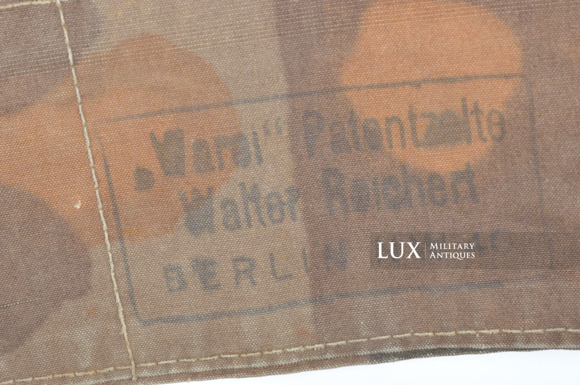 Early Waffen-SS camouflage shelter quarter/poncho, named, « plane tree 1 / lateral » - photo 38