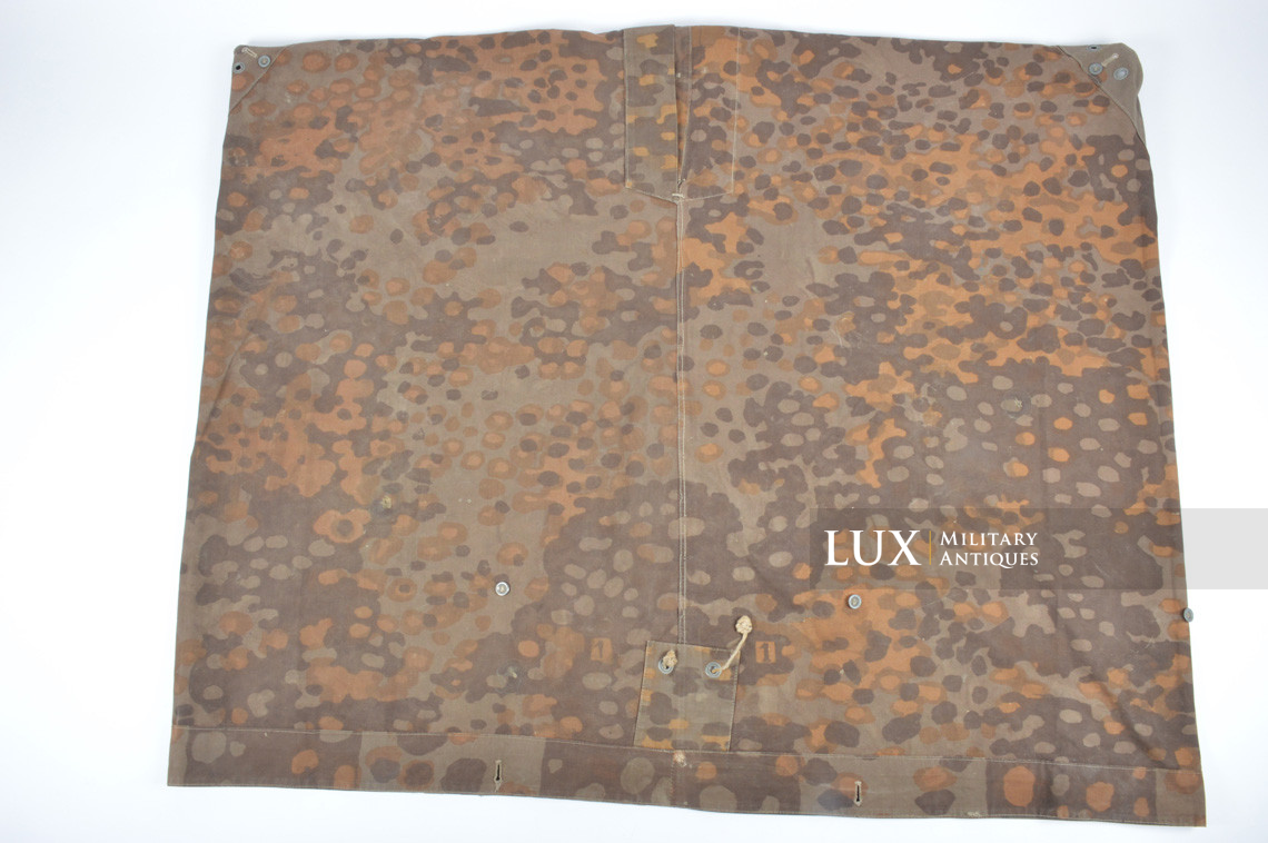 Early Waffen-SS camouflage shelter quarter/poncho, named, « plane tree 1 / lateral » - photo 39