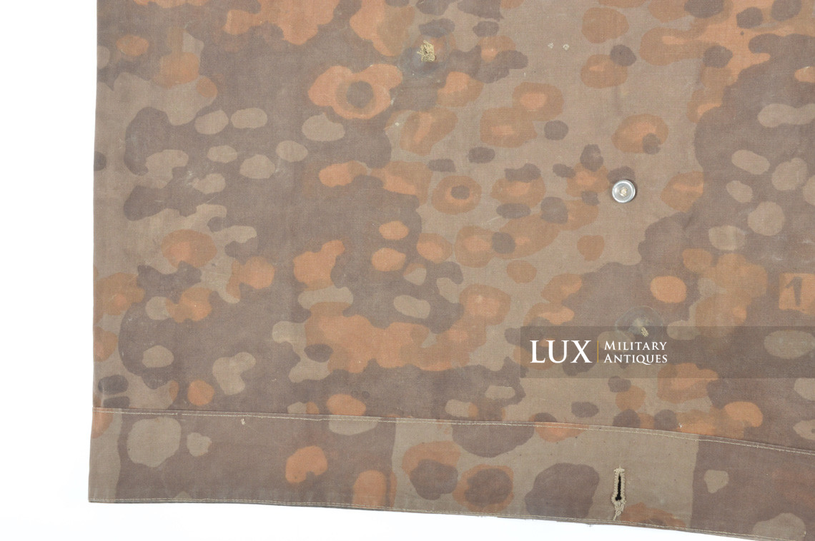 Early Waffen-SS camouflage shelter quarter/poncho, named, « plane tree 1 / lateral » - photo 41