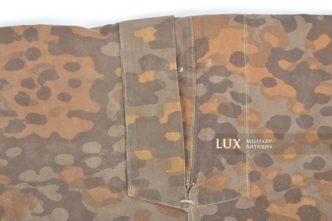 Early Waffen-SS camouflage shelter quarter/poncho, named, « plane tree 1 / lateral » - photo 44