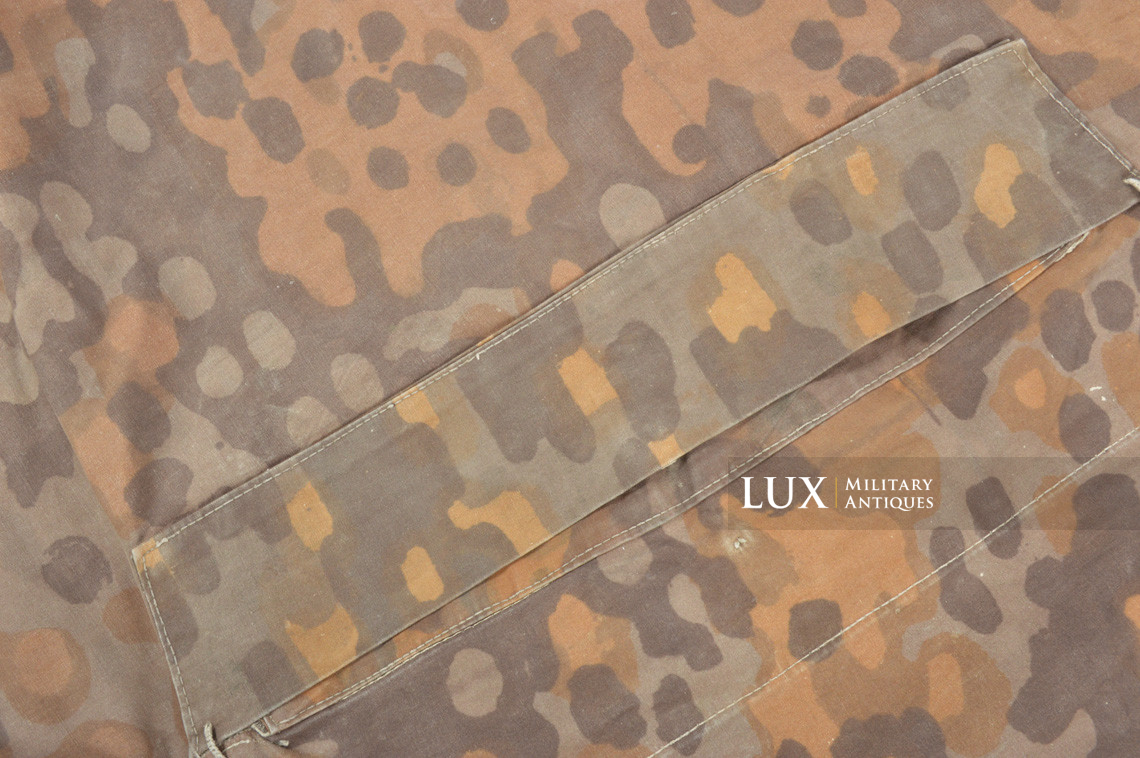 Early Waffen-SS camouflage shelter quarter/poncho, named, « plane tree 1 / lateral » - photo 48