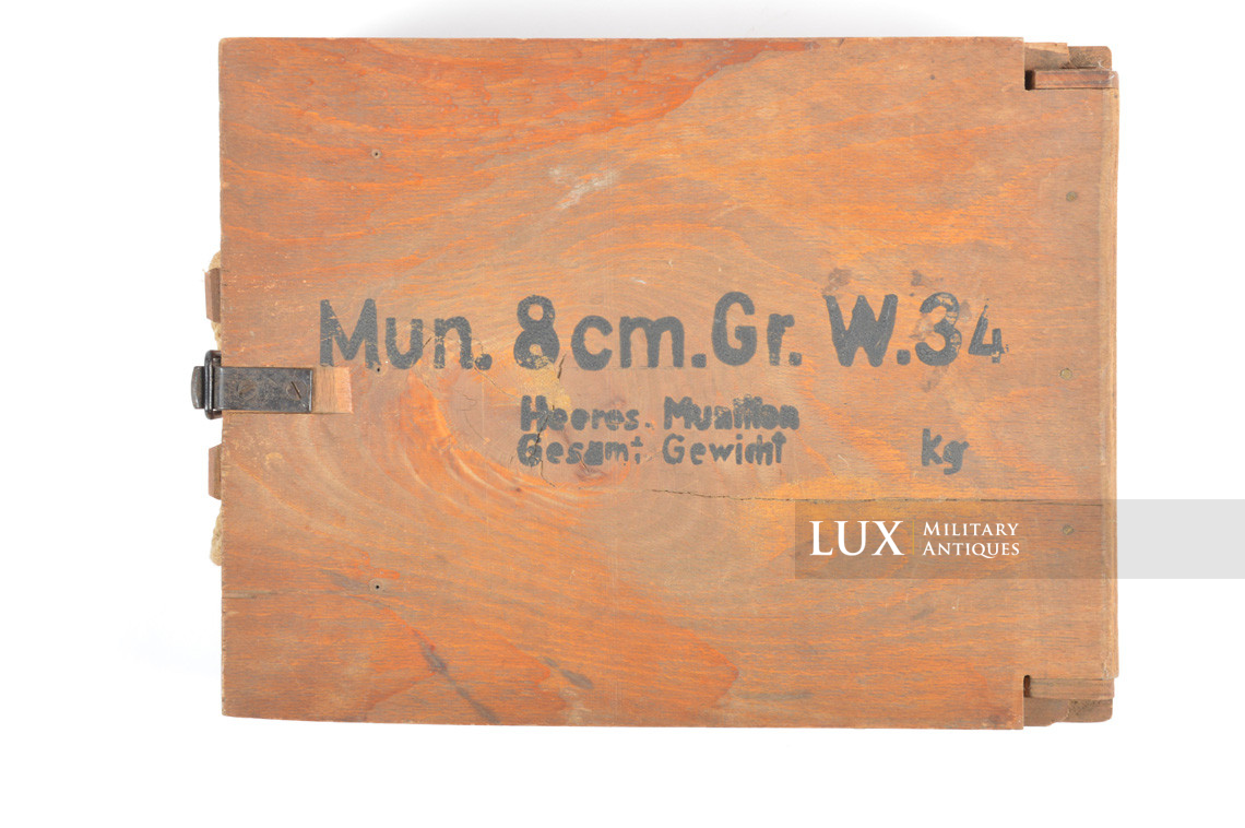 German 8cm mortar wood ammunition storage box, « 8cm Gr.W.34 » - photo 8