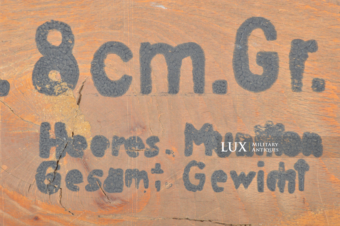 German 8cm mortar wood ammunition storage box, « 8cm Gr.W.34 » - photo 9