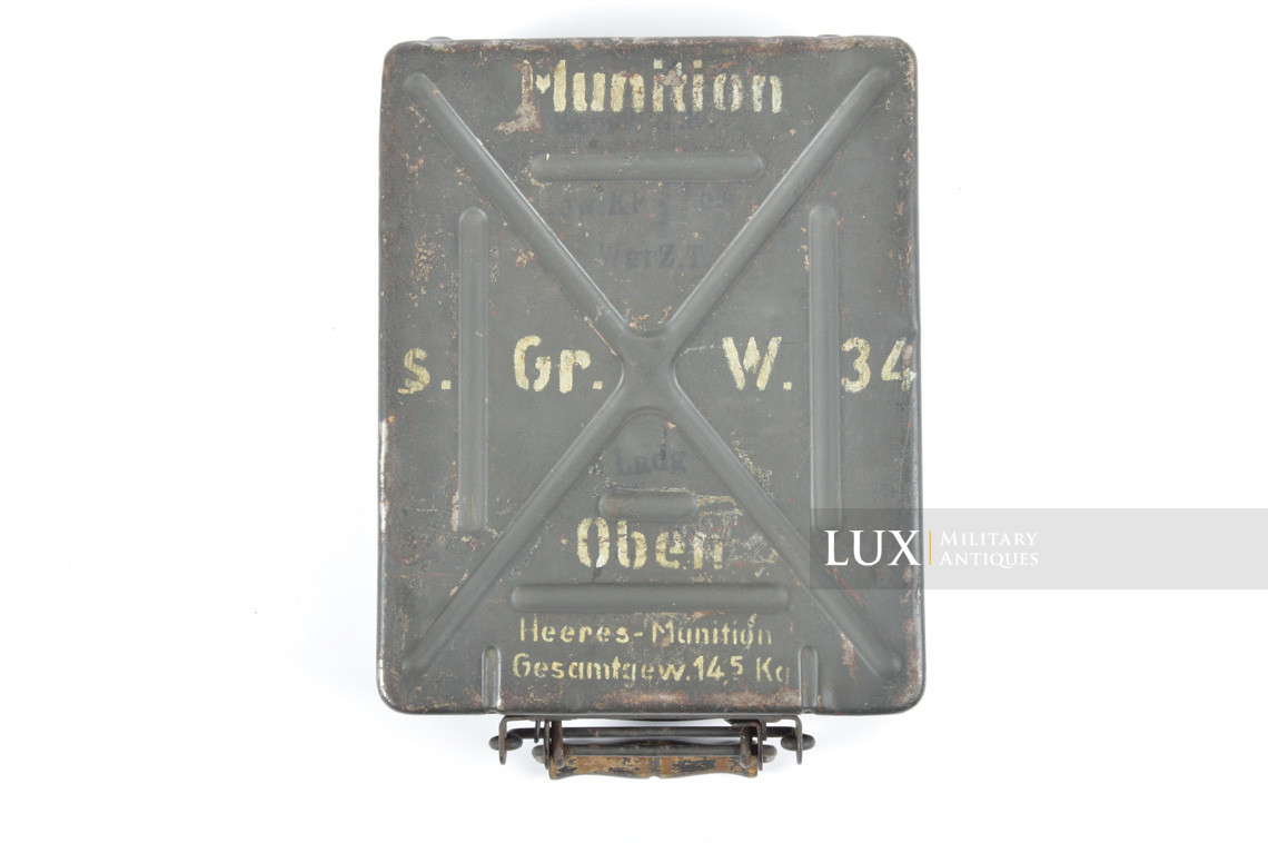 German 8cm mortar steel ammunition storage box, « 1939 » - photo 7