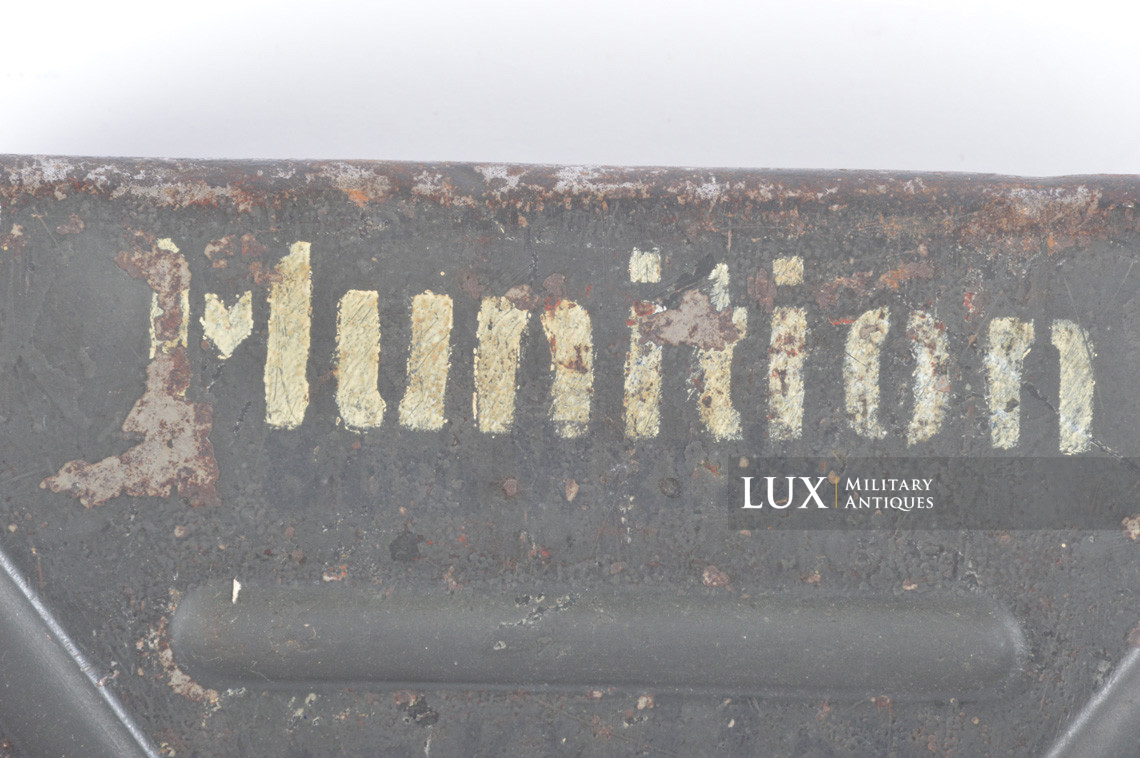 German 8cm mortar steel ammunition storage box, « 1939 » - photo 8