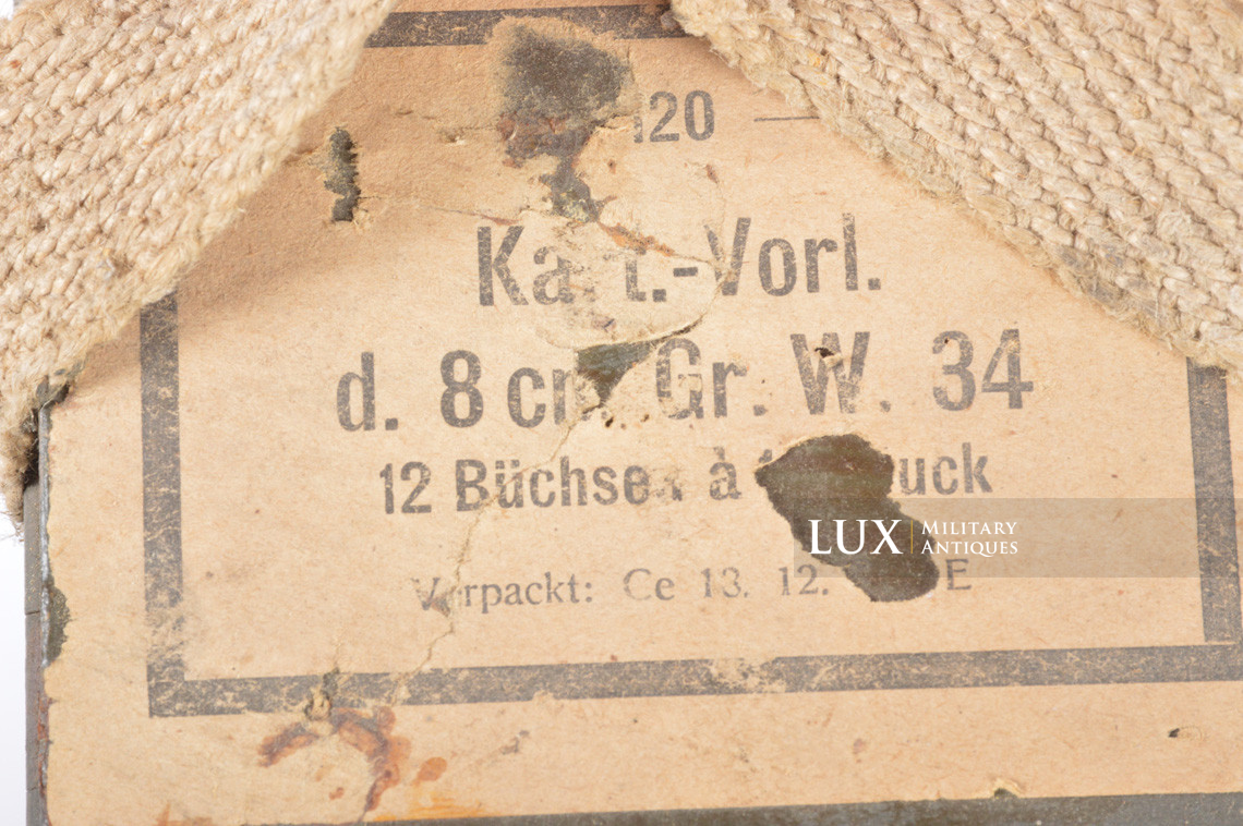 German 8cm mortar wood cartridge charge storage box - photo 15