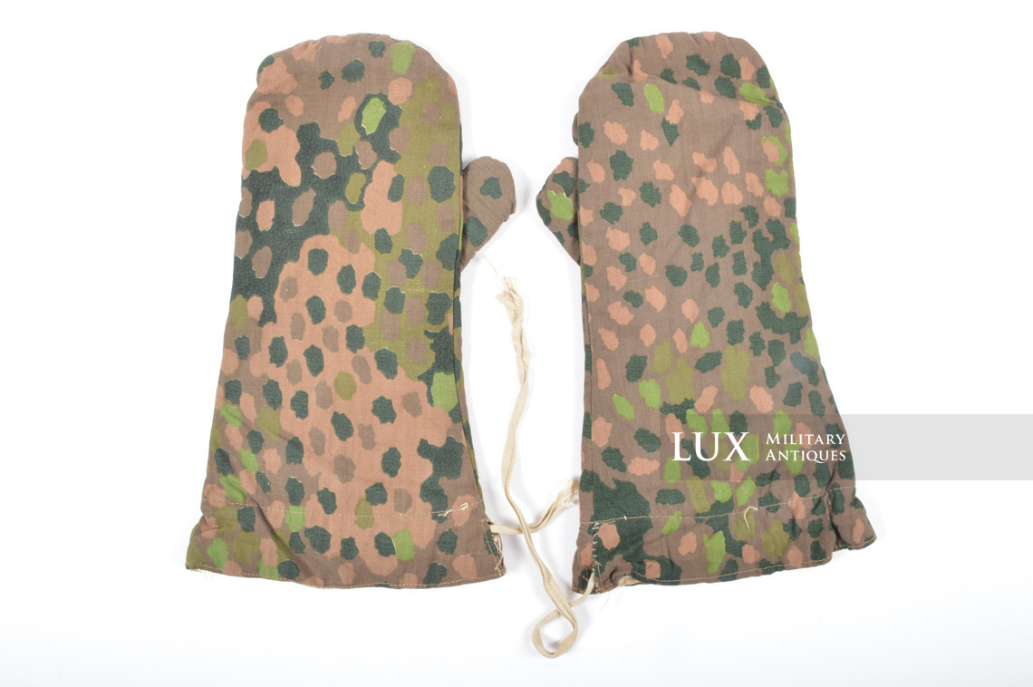 Waffen-SS dot camouflage / white reversible winter gloves - photo 4