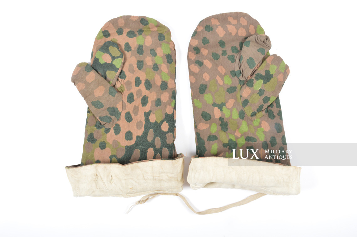 Waffen-SS dot camouflage / white reversible winter gloves - photo 8